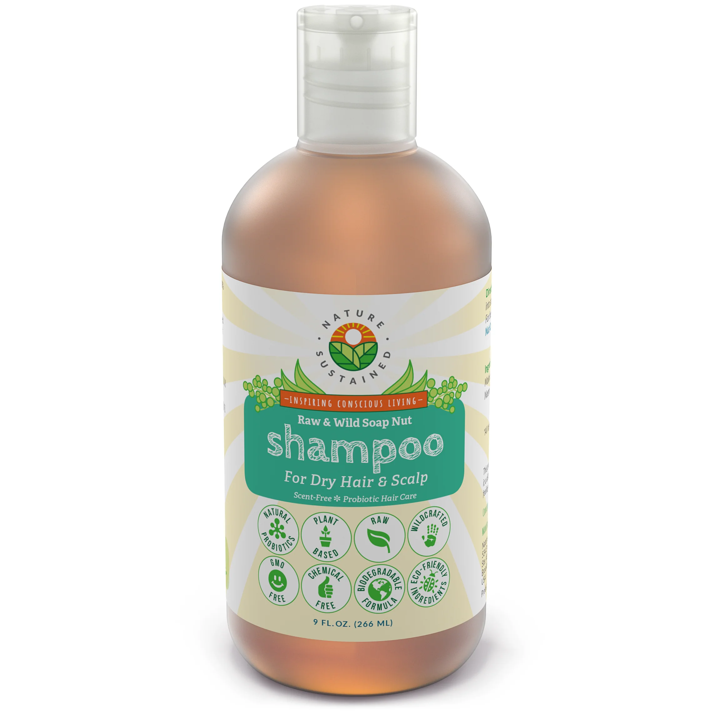 Natural Soapnut Shampoo - Organic, Raw, Probiotic, Vegan - 9 fl oz - Image 13