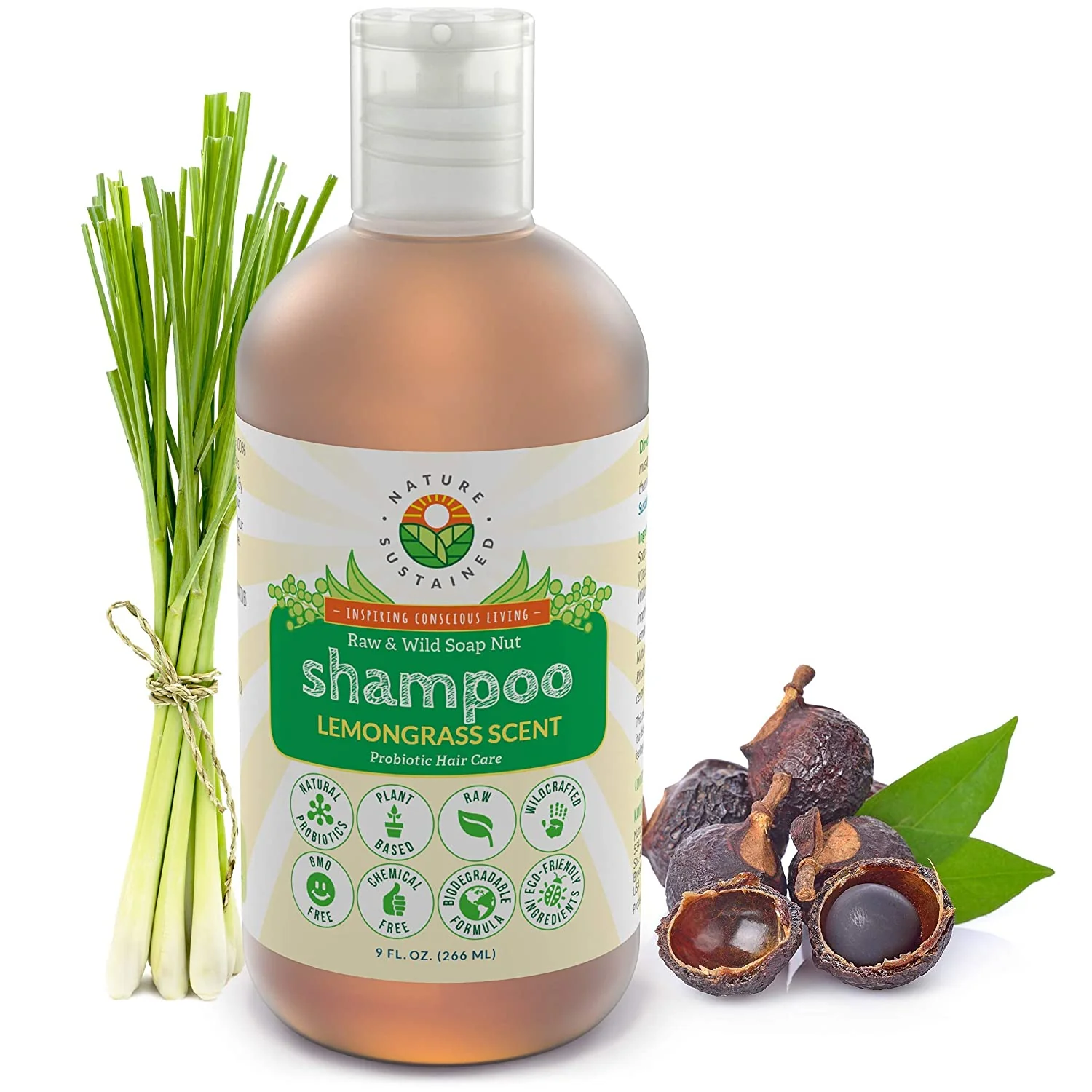 Natural Soapnut Shampoo - Organic, Raw, Probiotic, Vegan - 9 fl oz - Image 16