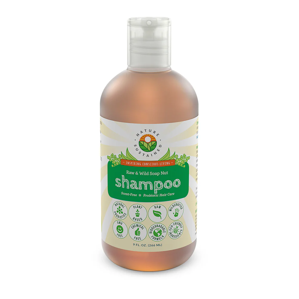 Natural Soapnut Shampoo - Organic, Raw, Probiotic, Vegan - 9 fl oz - Image 9
